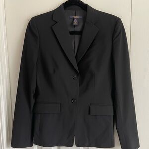 Brooks Brothers Black Two-Button Tailored Blazer